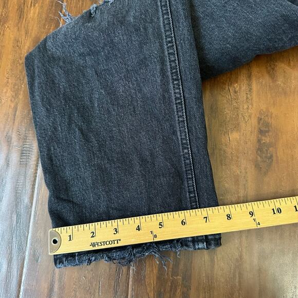 ABERCROMBIE & FITCH Curve Love 90s Straight Jeans Black Ultra HR - Picture 14 of 14